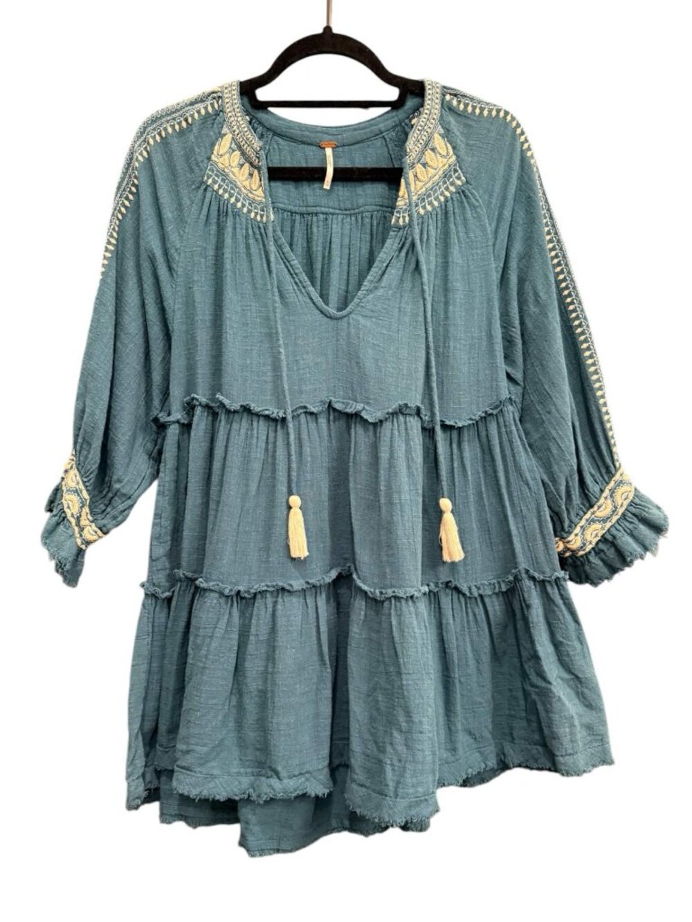 Free People Dreamweaver Embroidered Tunic Top - Picture 4 of 8